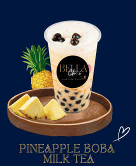 PINEAPPLE  BOBA MILK TEA