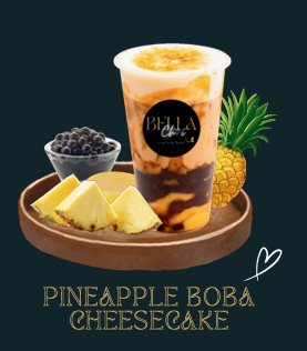 PINEAPPLE  BOBA CHEESECAKE